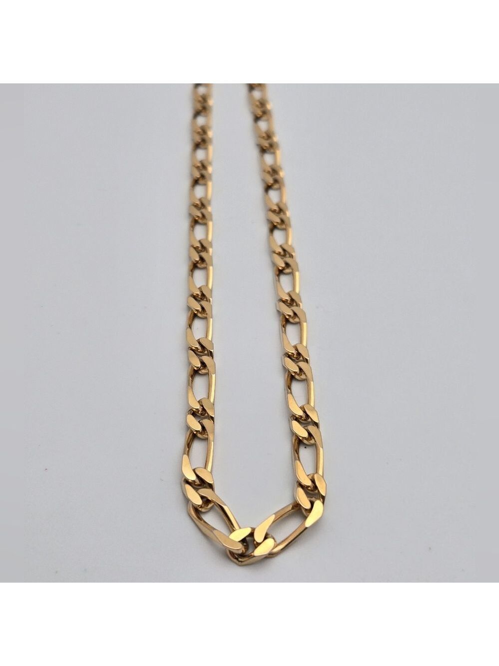 Monet Figaro Chain Necklace Gold Plated Clean Elegant Designer Signed 16''